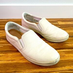 Leather slip on sneakers